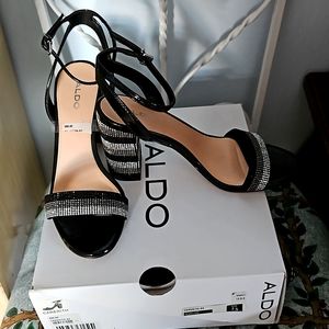 ALDO Carerith heels. RHINESTONES 🖤🩶 Size 7.5***